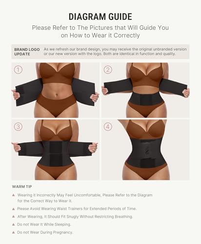 Image of FeelinGirl Waist Trainer Belt Waist Cincher Trimmer Ab Belt Tummy Control Body Shaper with Triple Wrap Women and Men