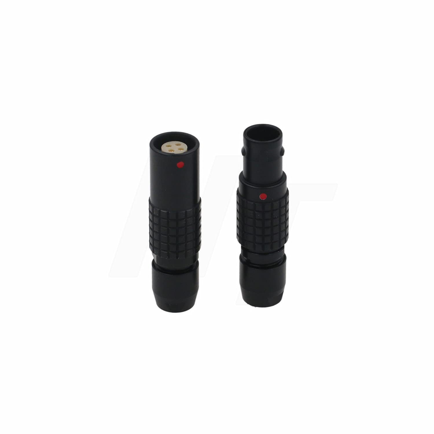 1B FGG PHG Connector Male Female, Circular Push Pull Free Socket and Cable Plug (5-pin, Black)