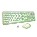 Produktbild Kabellose Tastatur Maus Set, 2.4GHz Ultraslim Fullsize Funktastatur mit Maus Set, Handballenauflage, PC/Laptop, US Layout, Süßigkeiten grün