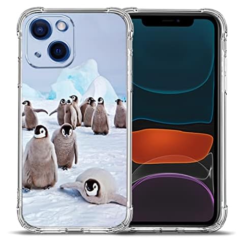Beaucov Case for iPhone 12,iPhone 12 Pro Case, Cute Playing Penguin Drop Protection Shockproof Case TPU Full Body Protective Scratch-Resistant Cover for iPhone 12/iPhone 12 Pro Cover
