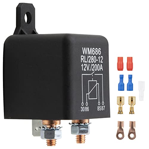 MangWany Relé de aislamiento de la batería 12V/120A coches barcos camiones electrónica Carga máxima Cover
