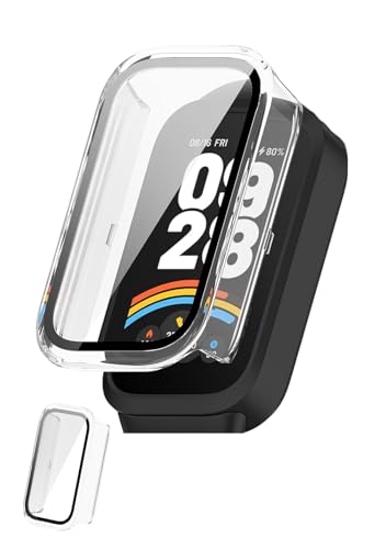 Xiaomi Smart Band 9 Active�Ή� �P�[�X �t���ی십���K���X�t�� �V���I�~ �X�}�[�g�o���h9 Active �Ή� �v���e�N�^�[�J�o�[ PC�f��+���{���Ɏq�f�ދ����K���X ��̌^ Xiaomi Band 9 Active �J�o�[ �Ϗ�