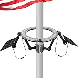 Flag Pole Light Solar Powered 32 LED Light, 100% Flag Coverage, 2 Solar Panels w/4640lm Brightest So