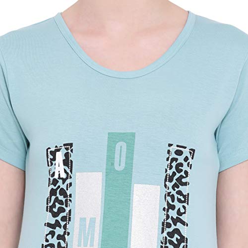 Image of In Love Women's Printed Cotton Plus Size Longline T-Shirt Half Sleeve with Pockets Pack of 2