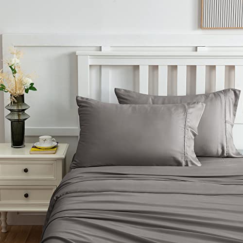 image for LINENOVA Bamboo Sheets Set Queen Size,100% Cooling Bamboo Sheet Set fo