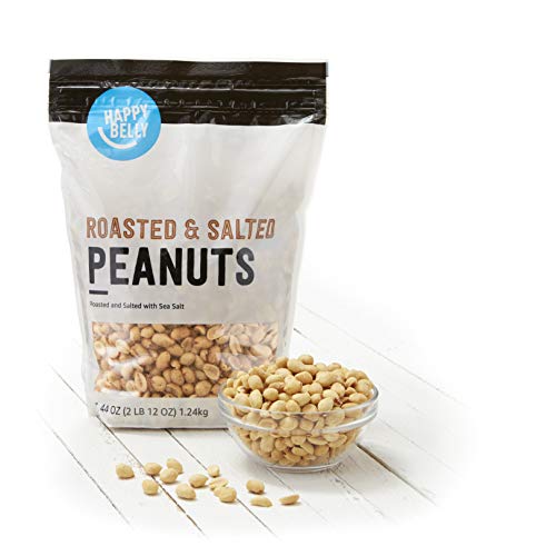 Amazon Brand - Happy Belly Roasted and Salted Peanuts, 44 ounce (Pack of 1)