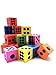 Qidiwin EVA Foam Dices, Colorful Dot Foam Dice for Kids, Building Toys,Educational Toys, Party Supplies, 6 Colors, 24 Pcs