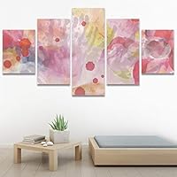 SIGNWIN 5 Panel Canvas Wall Art Modern Art Bouquet Colorful Decorative Elements Floral Multicolor Photography - 60