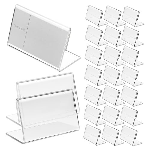 Porte-étiquette en acrylique transparent inclinée pour affichage clair de prix x40