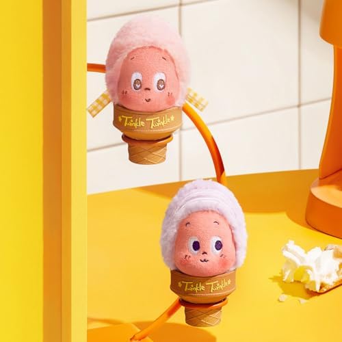 POP MART Moon Gelato Series-Ice Cream Plush Pendant Blind Box, Twinkle Twinkle Blind Box, Random Design Collectible for Home Decor, Birthday Gifts for Girls Boys Women Men, Single Box - 3