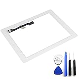 remplacement d'écran tactile pour iPad 3 inclus : Vitre de rechange; Ruban adhésif autocollant; Bouton home; suport caméra; Kit d'outillage spécifique（Blanc）