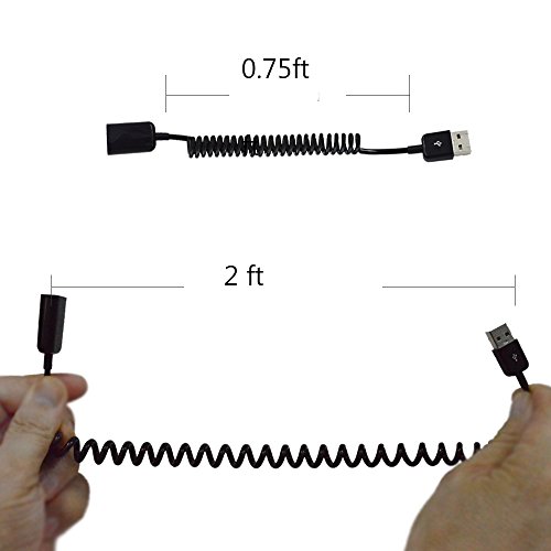 Mxtechnic Usb 2.0 Expansion Spring Coiled Cable 4In Standard Spiral Flexible Active Extension Usb 2.0 A-Male To A-Female Processors For Printers, Cameras, Mouse And Other Usb Computers #TOP2