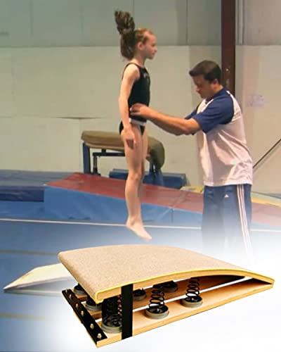 OZBME Trampolín de Gimnasia Profesional con Carga máxima de 120 kg, Equipo Deportivo para Adultos, Puente Curvo portátil para Taekwondo, Volteretas y Artes Marciales.