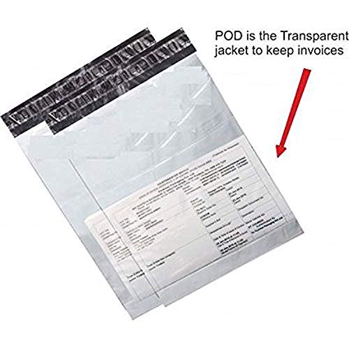 Image of RAGI PACKAGING 14X16 Inch Plain temper proof courier bag pod 60 micron with document pouch (Pack of 100)