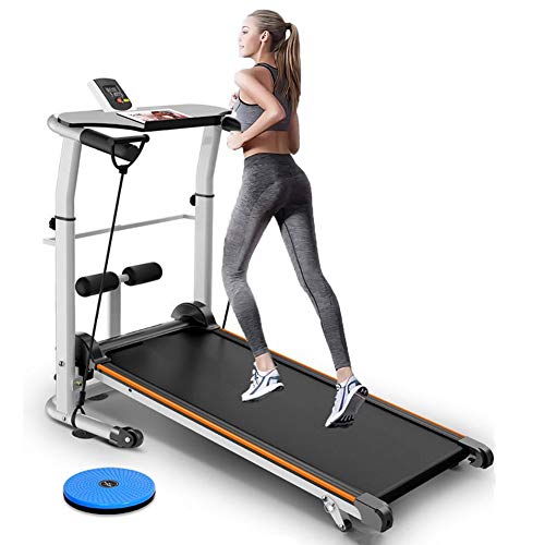 fcya Cinta De Correr Doméstica Mudo Plegable Ajuste De 3 Paradas Cinta De Correr Mecánica Plegable Pérdida De Peso En Casa Fitness, Carga Máxima 150KG