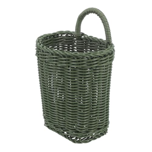 Cesta de almacenamiento tejida de pared para ahorrar espacio en cocina y flores 7