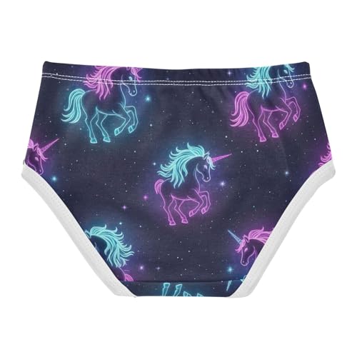 Unicorns Purple Underwear Toddler Girl, Cotton Girls Underwear, 2T–8 Years2