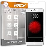 REY Protector de Pantalla para ZTE Nubia Z11 Mini, Cristal con Doble Protección UV, Vidrio Templado Premium 9H+