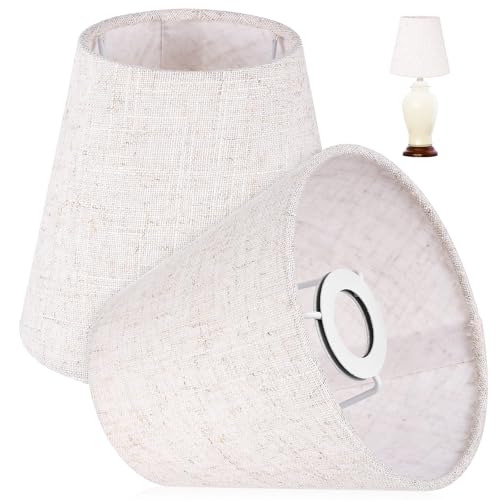 FESTFENDS 2 Pantallas de Lámpara de Tejido para Lámparas de Pie Mesa Instalación Rápida y Diseño Decorativo para Salón y Estudio