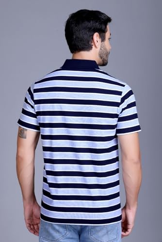 Image of SANE ORIGINALS Half Sleeve Polo T-Shirt for Men with Pocket || Stripe Collar and Pocket T-Shirt for Men Half Sleeves