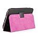 GMYLE(TM) Black PU Leather Hot Pink Interior Slim Folio Magnetic Flip Stand Case Cover with Sleep/Wake Function for Barnes & Noble Nook HD 7