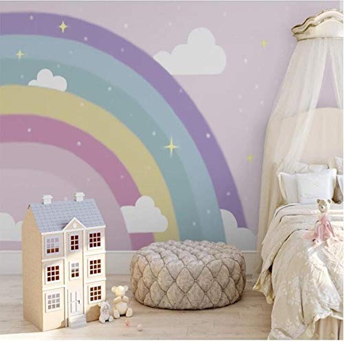 Adesivi Murali Nordic Moderno Arcobaleno Bianco