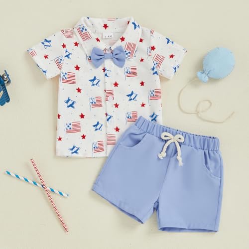 Image of Biayxms Baby Boy Halloween Outfits Pumpkins Gentlemen Suit Short Sleeve Button Up Shirts Shorts Pants Baby Halloween Clothes