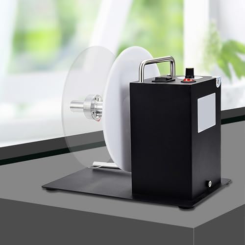 Rebobinadora de etiquetas eléctrica bidireccional con deflector y velocidad regulable
