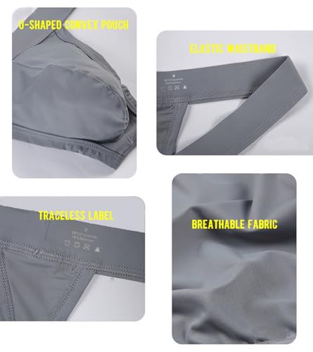 Comfortable U Convex Pouch Panties for Men Sexy Thongs G string T back Underwear Underpants4