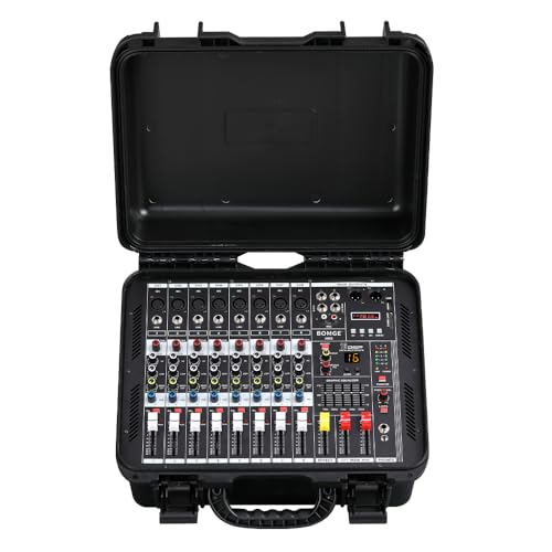 Image of BOMGE Professional Audio Mixer, 8-Channel Sound Board with DSP, Bluetooth, USB, +48V Phantom Power, XLR /RCA Inputs (HK8-8Ch 2x350w)