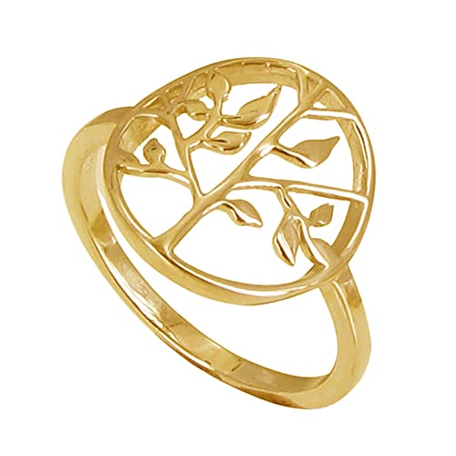 Bague arbre de vie plaqué or le cadeau idéal pour femme