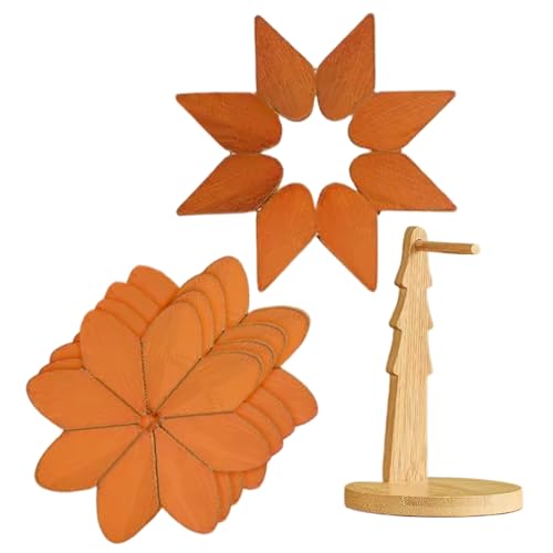 Salvamanteles para platos calientes | Set resistente al calor antideslizante natural | subplatos de madera para platos calientes - para cocina, mesa de oficina, granja, taza de café cuencos