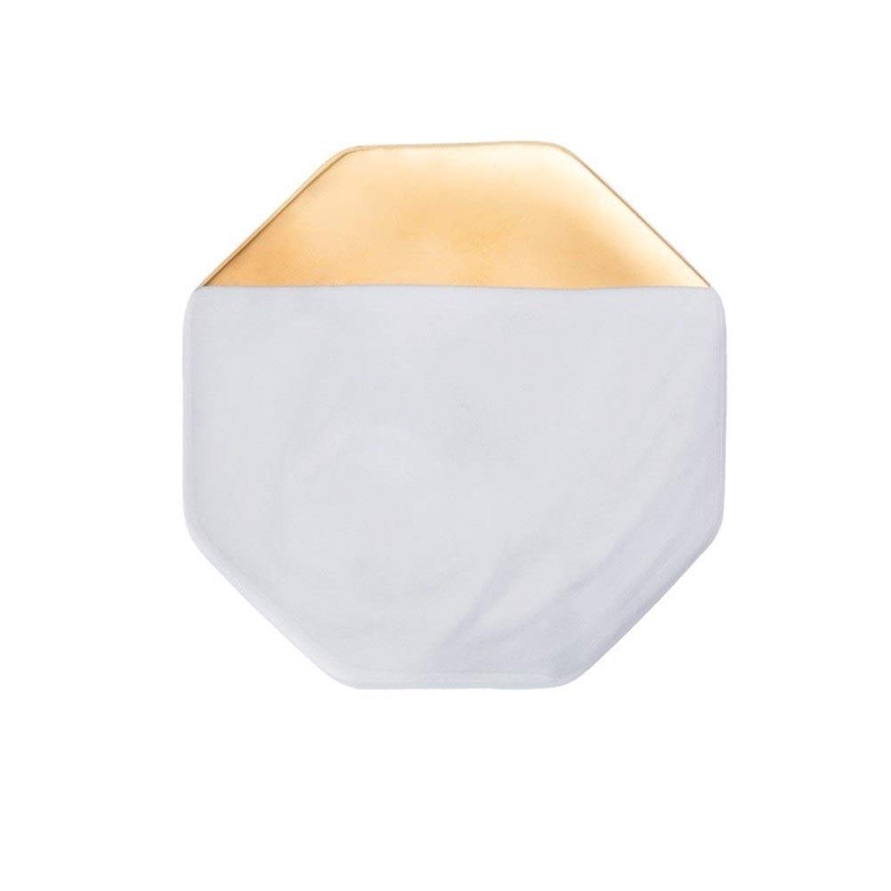 Sous-cuillère en céramique et set de table plaqué or élégant