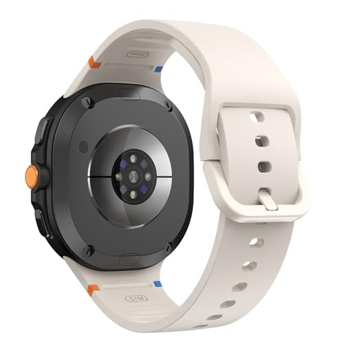 DEALELE Pasek kompatybilny z zegarkiem Samsung Galaxy Watch 8 40 mm / 44 mm / 8 Classic 46 mm, miękki, oddychający, sportowy, silikonowy pasek zastępczy dla kobiet i mężczyzn, S/M -20mm wide, Stal
