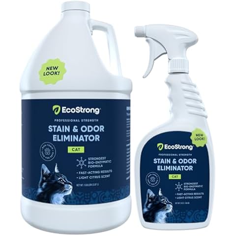 Cat Stain and Odor Remover| Enzyme Urine Odor Neutralizer - Stain Remover for Carpet, Litter Boxes, Bedding, and Laundry [160 Fl Oz Bundle] Cover