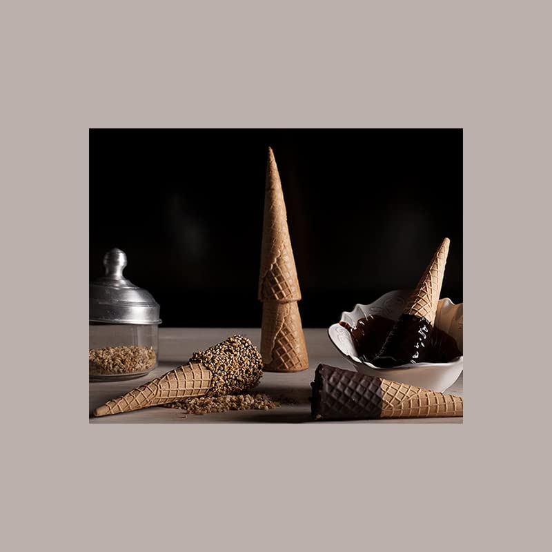 Lucgel Dischetto Rotondo in Cialda Wafer per Gelato Rondò Italcialde - 1000 pezzi -
