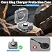 Wacanc Secure Lock Plastic Case Cover Compatible with Oura Ring Gen 4 Charger,Portable Protective Case for Oura Ring Gen 4 Charger with Carabiner, Only Protective Case (Gunmetal)
