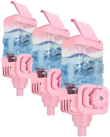 Bebedouro para Pequenos Animais com Abastecimento Superior Vannon, 900 mL, Bico de 10 mm, Rosa, Pacote com 3