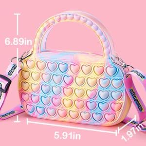 Bolso De Juguete Fidget Iridiscente – Alivio De Estrés, Burbujas Pop, Para Mujeres