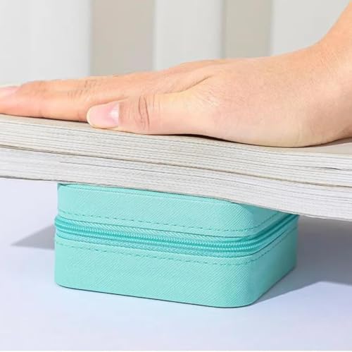 Porta Joias Compacto Portátil com Zíper Estojo Organizador de Joias para Viagem Anéis Colares e Brin