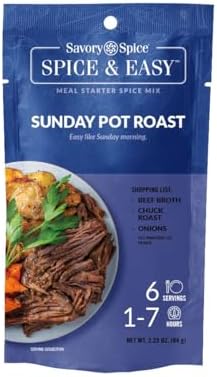 Savory Spice Sunday Pot Roast Spice & Easy Meal Starter Spice Mix | Pot Roast Seasoning Packet & Mix for Slow Cooker or Instant Pot (Net 2.25 oz)