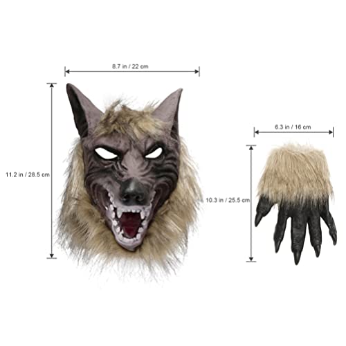 Jeyiour 6 Pack Halloween Werewolf Costume Set Adult Top Sleeveless Werewolf Hood Wolf Gloves Tail Leg Sleeve Fangs For Party Medium For Sale | Phoenix, AZ | Nellis Auction