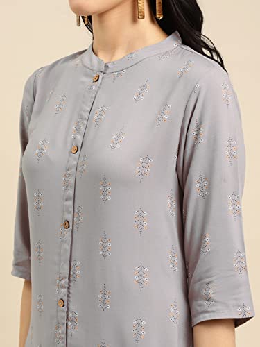 Image of rangita Yellow Rayon Calf Length Striped Straight Kurti for Women | Kurta for Women