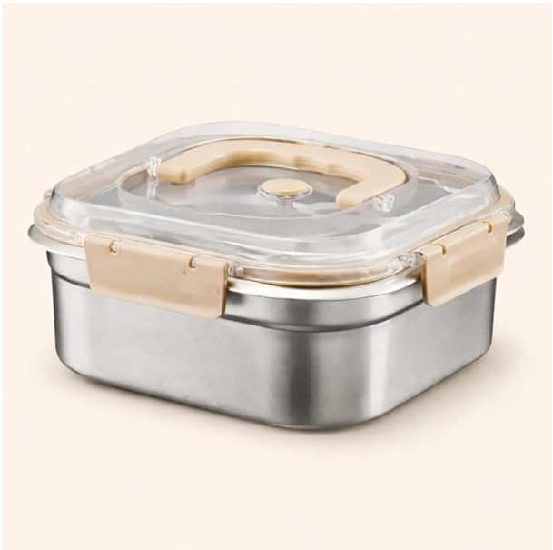 Image of Leakproof Stainless Steel Lunch /Bento Box - Airtight Food Container for Office, School & Travel with Locking Lid 1800ml Food Storage Container with Secure Lid