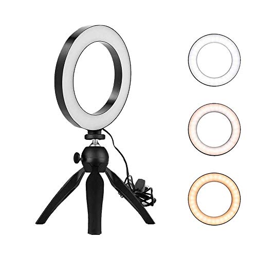 Ring Light de Mesa 16cm para iluminação de Fotos e Vídeos