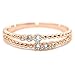 Gieschen Jewelers Sophia 14K Rose/White Gold-Plated CZ Crystal Band