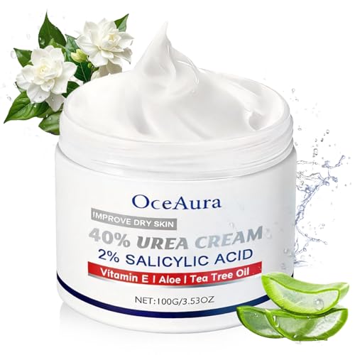 Crema Urea 40%, Crema Hidratante Para Pies, Alivia Talones Agrietados con Hidratación de Larga Duración, para Pies Secos y Agrietados, Manos, Codos, 100g
