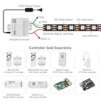 BTF-LIGHTING WS2812 ECO 1M 60LEDs 5050 SMD Flexibler Streifen Schwarz PCB – Ansicht 4