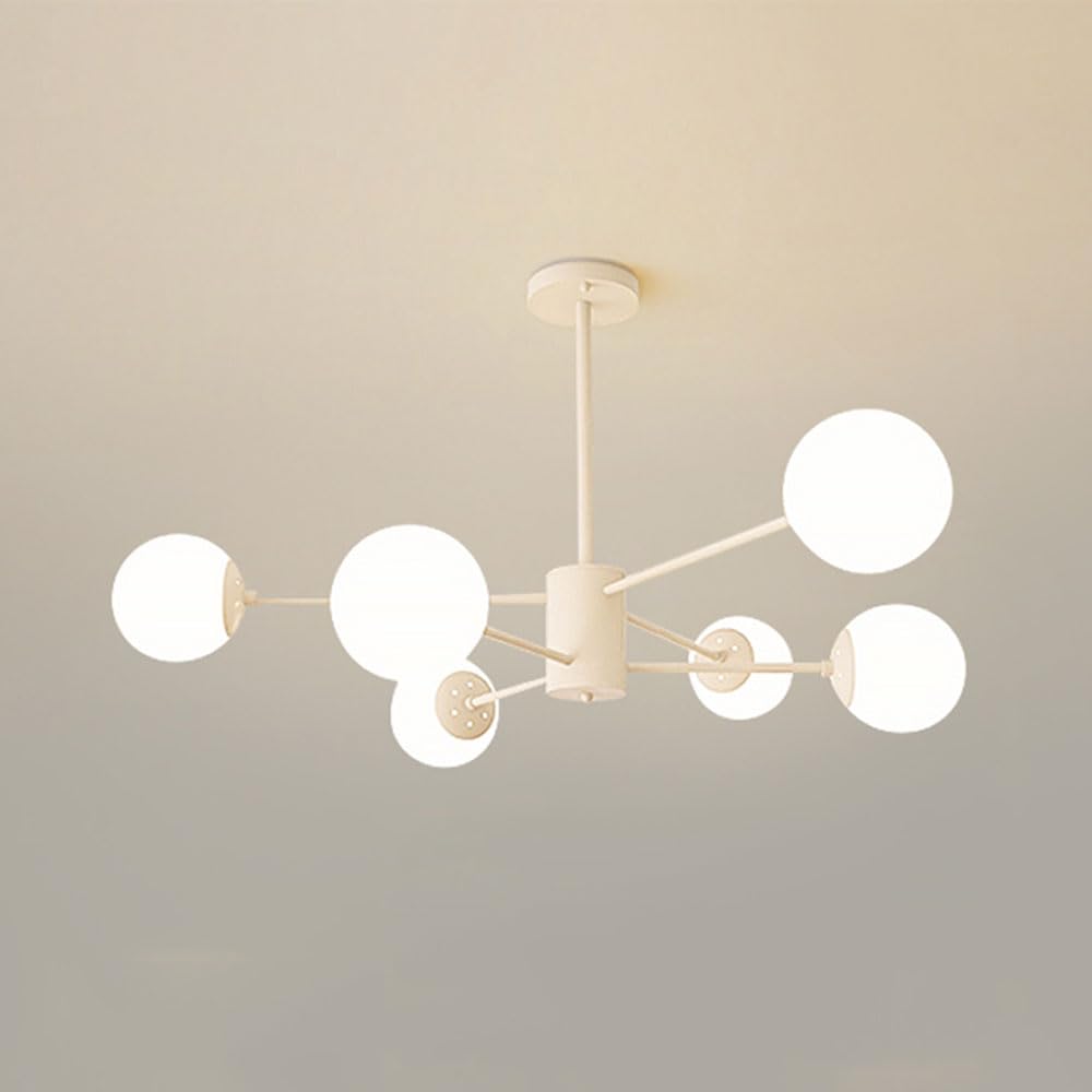 KXEcoLife Ceiling Pendant Light Fixture Modern Hanging Lamp Multiple Lights Globe Glass Chandelier E27 for Kitchen Island Bedroom Dining