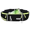 Siliget Running Belt, Lightweight Running Waistpacks with Bottle Holder, Adjustable Running Belt with Elastic Strap Phone Pouch for Running and Outdoor Activities - Black